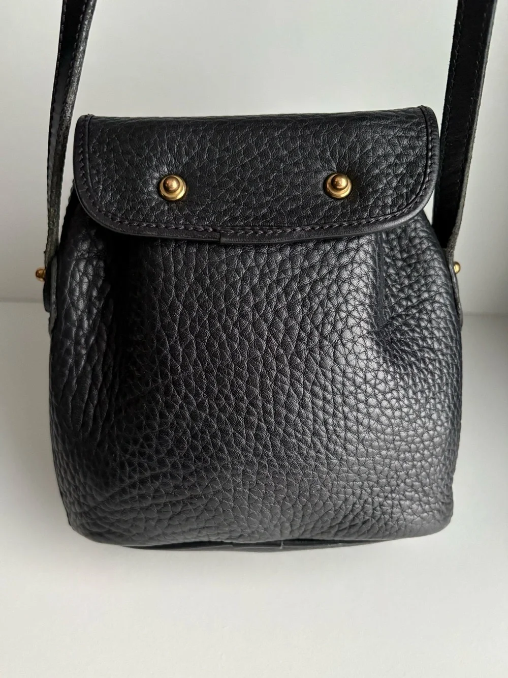 Dooney & Bourke awl Black Leather Mini Drawstring Buckle Bag - Picture 3 of 16